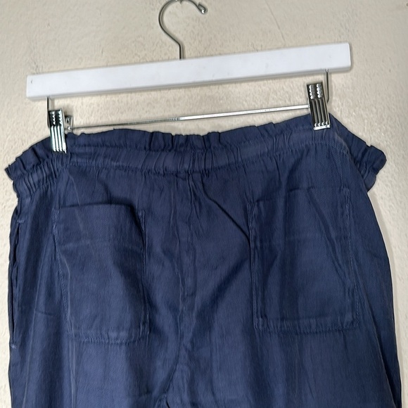 NWOT James Perse Wide Leg Drawstring Pants Blue Size 3 (Large) Cotton Cupro - Picture 8 of 10